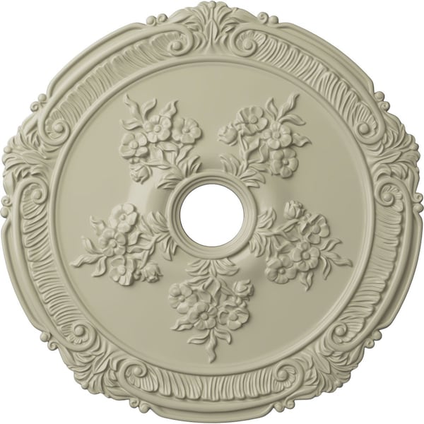 Ekena Millwork Attica with Rose Ceiling Medallion (Canopies up to 4 1/2"), 26"OD x 3 3/4"ID x 1 1/2"P, Clear Yellow CM26ATCYF - main